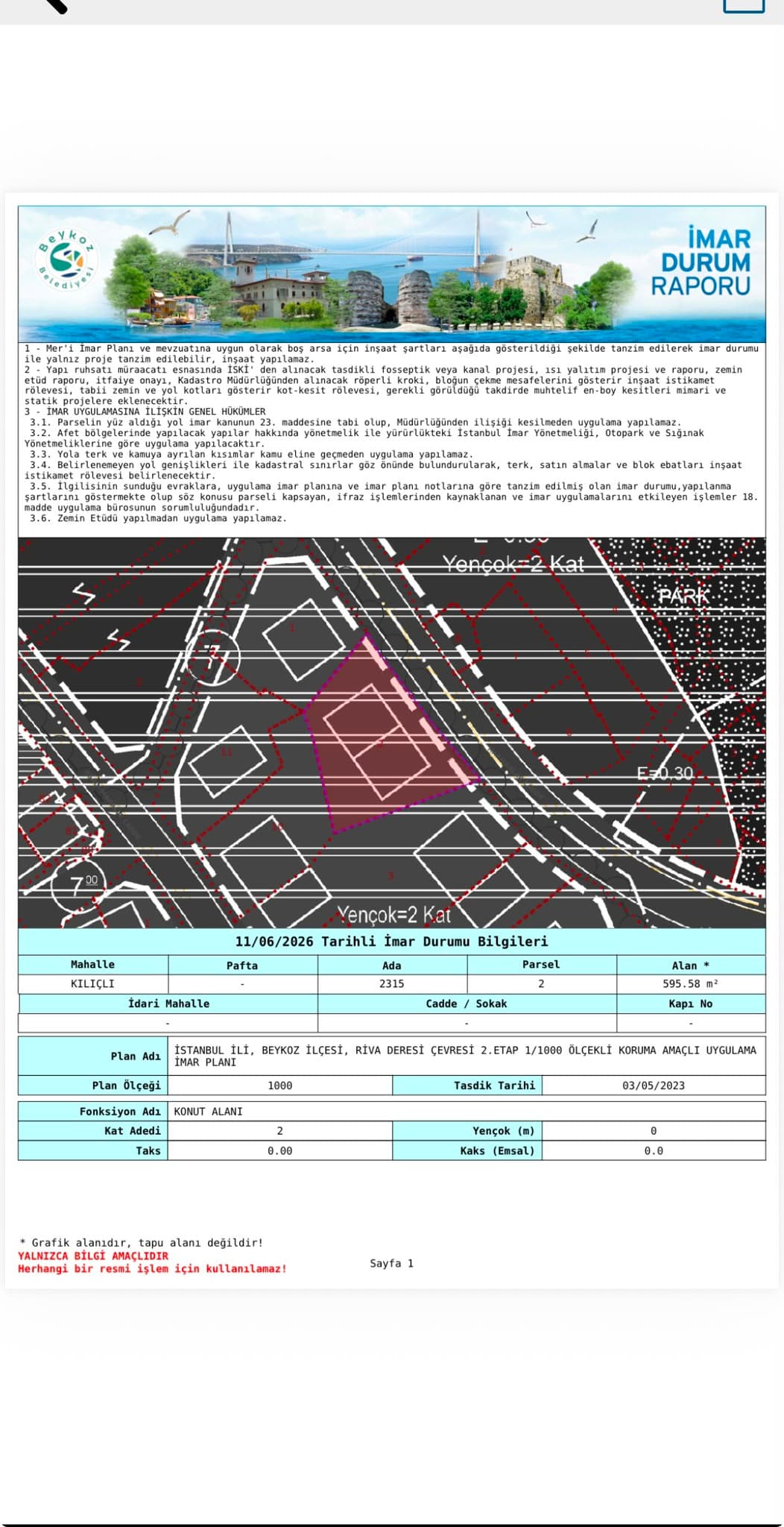 Muaz ALTUN'dan Kılıçlı Köyünde Satılık 595m2 İmarlı Arsa - Görsel 2
